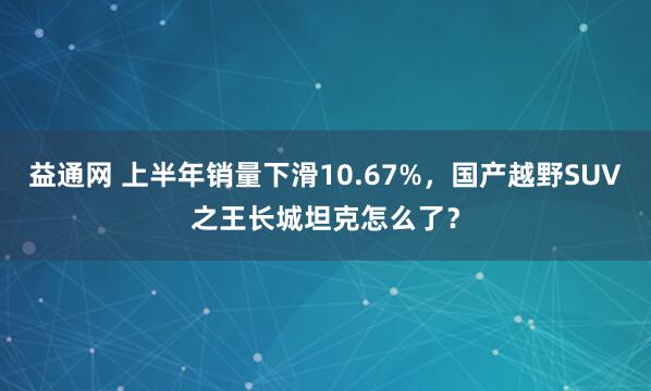 益通网 上半年销量下滑10.67%，国产越野SUV之王长城坦克怎么了？